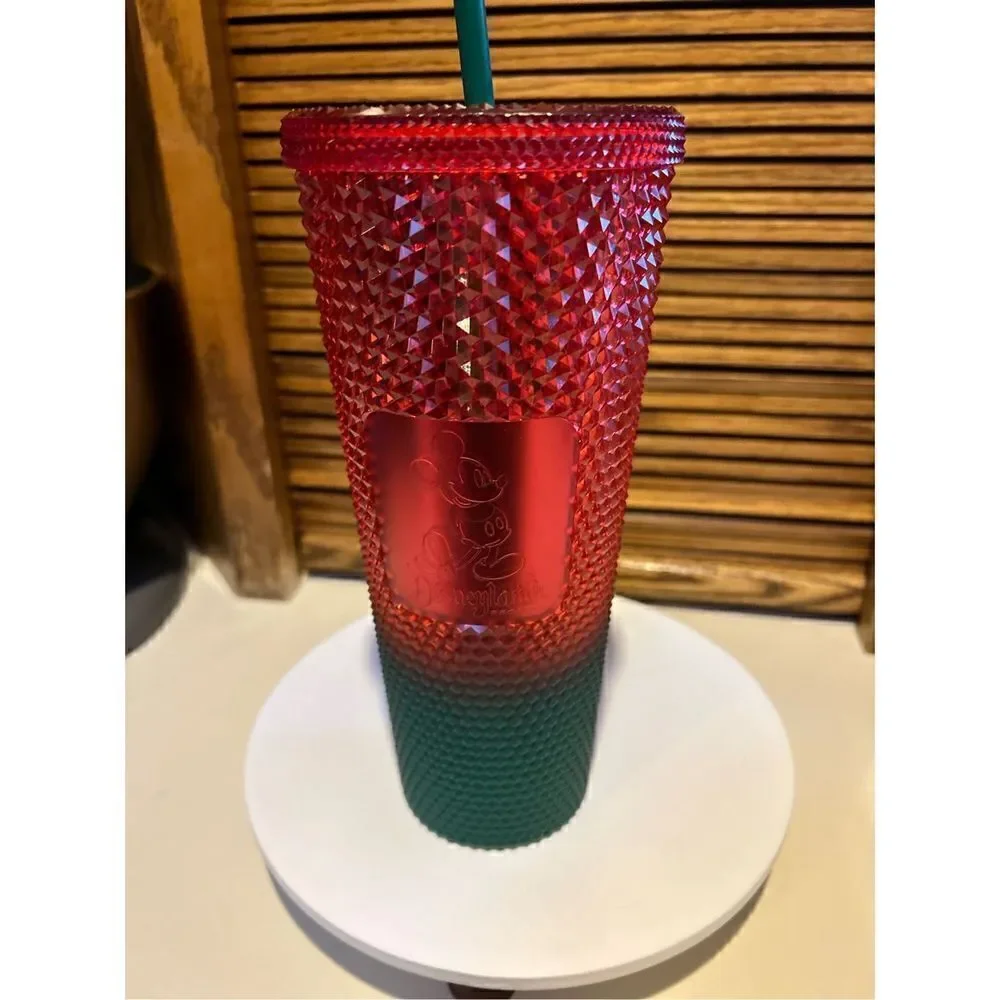 Disney Starbucks Travel Tumbler - Christmas 2022 Red And Green
